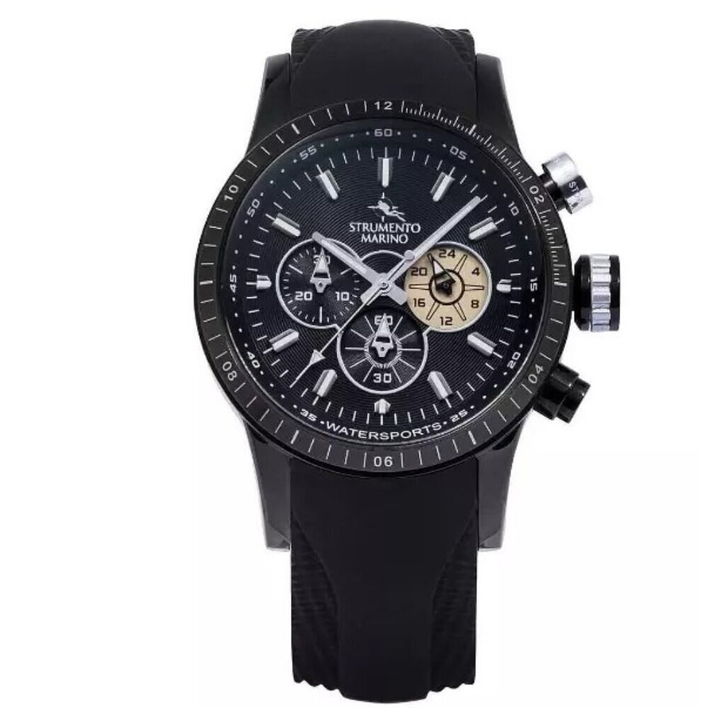 Strumento Marino Watersports Chronograph Black Silicone Watch SM131S/BK/NR/NR